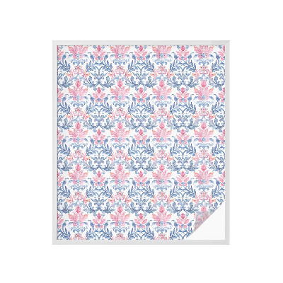 Sichtschutzfolie Fenster Buntglasoptik Blumensymmetrie