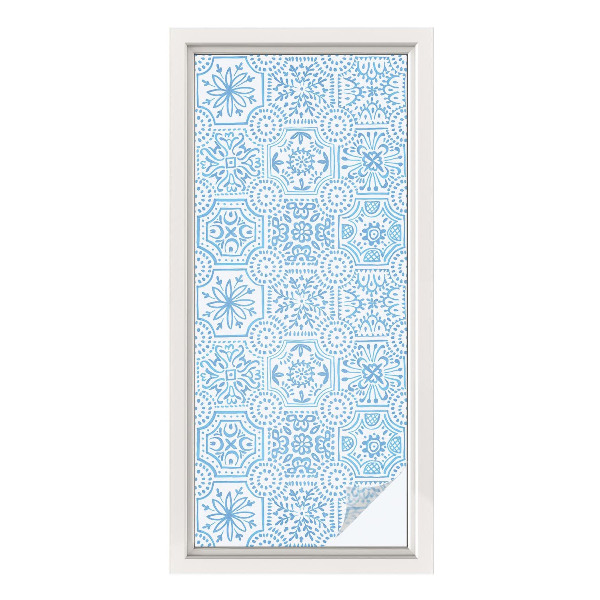 Folie für Fenster blickdicht Blaue Fliesen