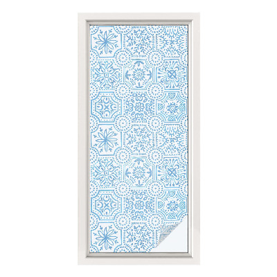 Folie für Fenster blickdicht Blaue Fliesen