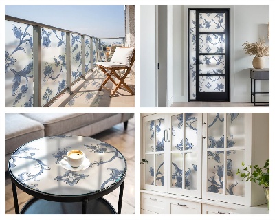 Fensterfolie Sichtschutz Blumenschmuck