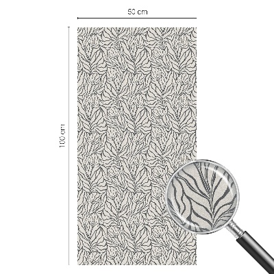 Sichtschutzfolie Fenster Buntglasoptik Blätter Blüten