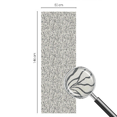 Sichtschutzfolie Fenster Buntglasoptik Blätter Blüten