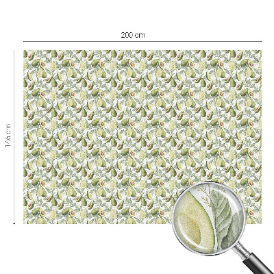 Sichtschutz Klebefolie Buntglasoptik Avocadoblätter