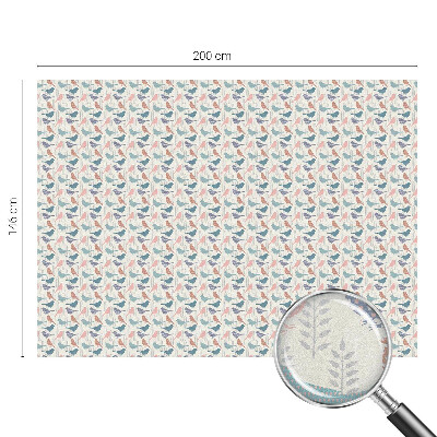Sichtschutzfolie Fenster Buntglasoptik Pastellfarbene Vögel