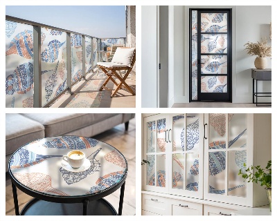 Folie für Fenster blickdicht Muscheln