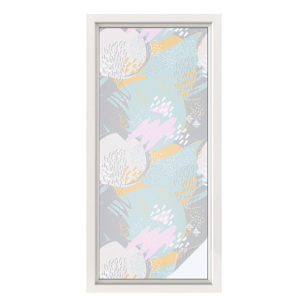 Sichtschutz Klebefolie Buntglasoptik Abstrakte Harmonie