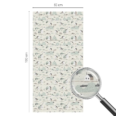 Klebefolie Fenster Sichtschutz Ein idyllisches Dorf