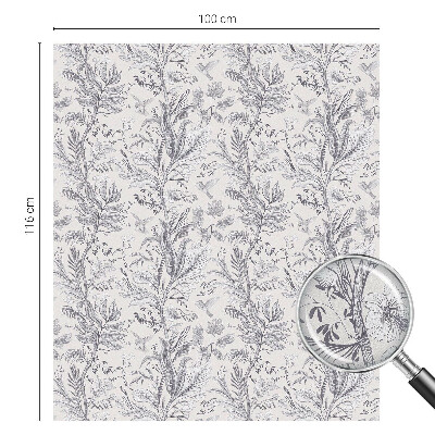 Klebefolie Fenster Sichtschutz Blätter und Schmetterlinge