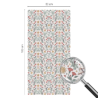 Sichtschutz Klebefolie Buntglasoptik Fuchsblätter