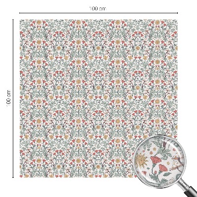 Sichtschutz Klebefolie Buntglasoptik Fuchsblätter