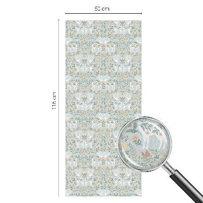 Sichtschutz Klebefolie Buntglasoptik Hirschblumen