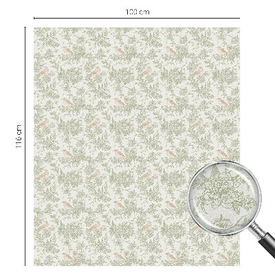 Sichtschutzfolie Fenster Buntglasoptik Vögel Pflanzen