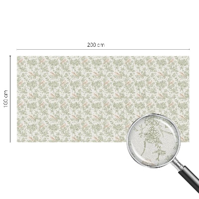 Sichtschutzfolie Fenster Buntglasoptik Vögel Pflanzen