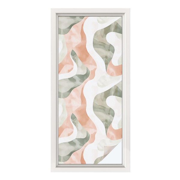 Folie für Fenster blickdicht Bunte Wellen