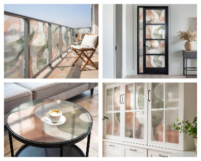 Folie für Fenster blickdicht Bunte Wellen