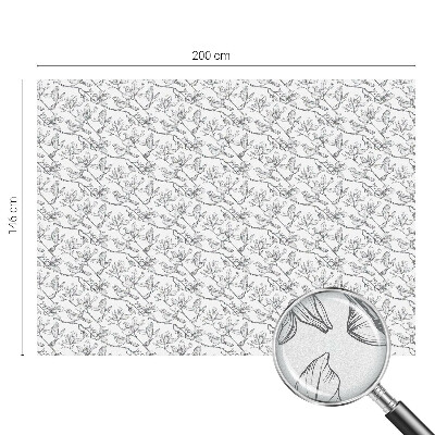 Fensterfolie Sichtschutz Vögel und Blumen