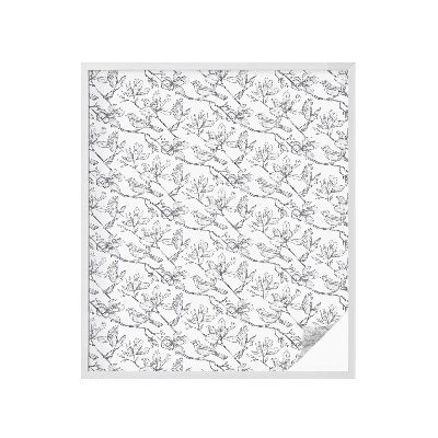 Fensterfolie Sichtschutz Vögel und Blumen