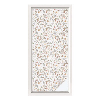 Sichtschutzfolie Fenster Buntglasoptik Herbstmuster