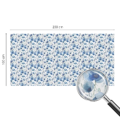 Sichtschutz Klebefolie Buntglasoptik Aquarellblumen