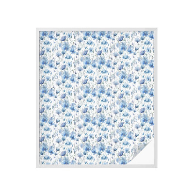 Sichtschutz Klebefolie Buntglasoptik Aquarellblumen