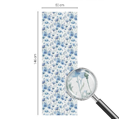 Sichtschutz Klebefolie Buntglasoptik Aquarellblumen