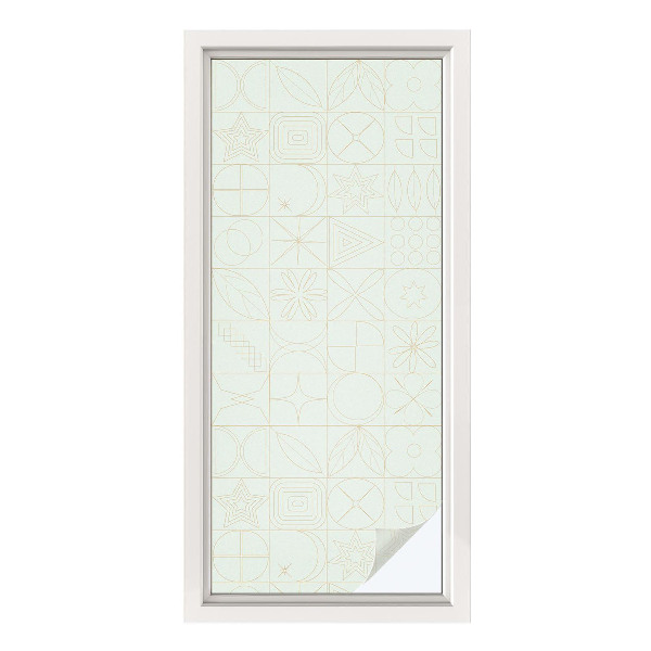 Fensterfolie Sichtschutz Geometrisches Mosaik