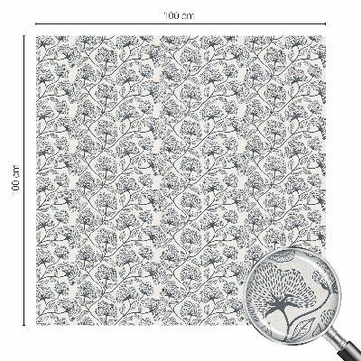 Sichtschutzfolie Fenster Buntglasoptik Botanisches Motiv