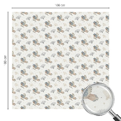 Sichtschutz Klebefolie Buntglasoptik Vogelmuster