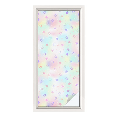 Klebefolie Fenster Sichtschutz Regenbogenmuster