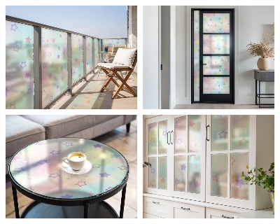 Klebefolie Fenster Sichtschutz Regenbogenmuster