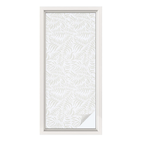 Sichtschutzfolie Fenster Buntglasoptik Laubige Eleganz