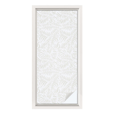 Sichtschutzfolie Fenster Buntglasoptik Laubige Eleganz