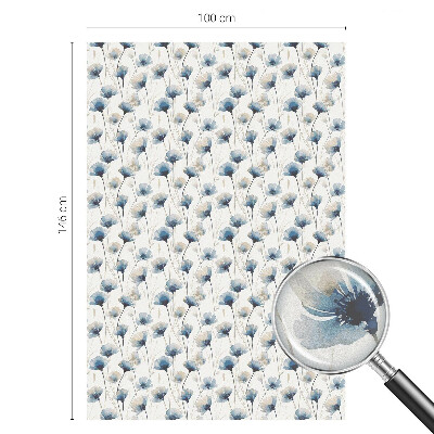 Folie für Fenster blickdicht Blaue Blumen