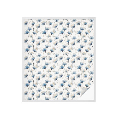 Folie für Fenster blickdicht Blaue Blumen