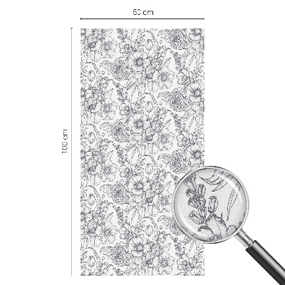 Sichtschutz Klebefolie Buntglasoptik Floristische Eleganz