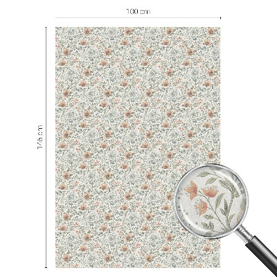 Folie für Fenster blickdicht Blumenmuster