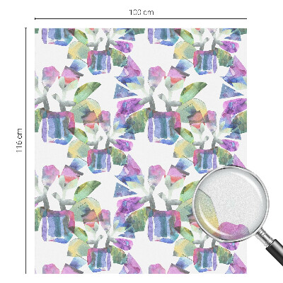 Sichtschutzfolie Fenster Buntglasoptik Farbenfrohe Abstraktion