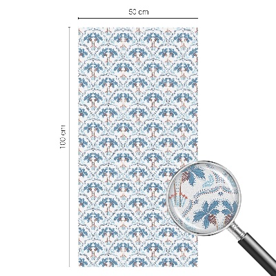 Klebefolie Fenster Sichtschutz Blaue Palmen