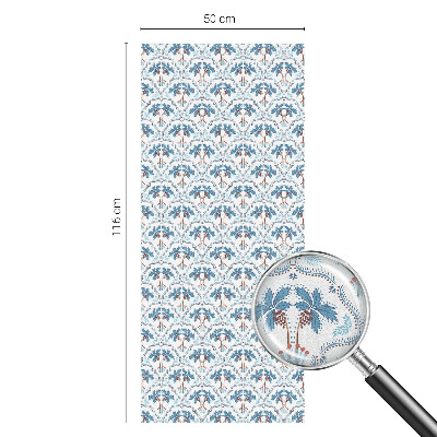 Klebefolie Fenster Sichtschutz Blaue Palmen