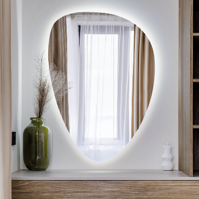 Spiegel in Eiform Hängend LED Licht