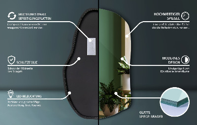 Unregelmäßiger Spiegel mit led einzigartiger
