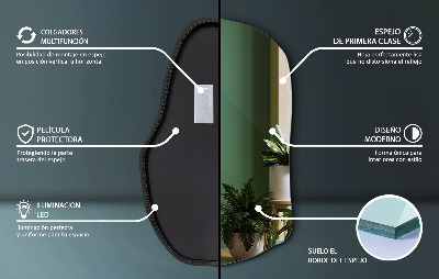 Unregelmäßiger Spiegel mit led einzigartiger