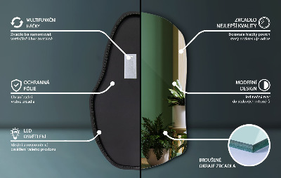 Unregelmäßiger Spiegel mit led einzigartiger