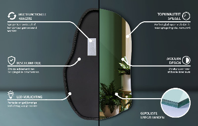 Unregelmäßiger Spiegel mit led einzigartiger