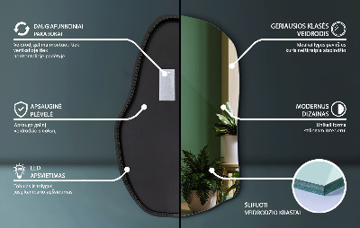 Unregelmäßiger Spiegel mit led einzigartiger