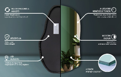 Unregelmäßiger Spiegel mit led einzigartiger