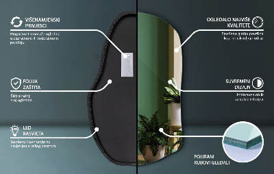Unregelmäßiger Spiegel mit led einzigartiger