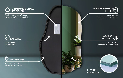 Unregelmäßiger Spiegel mit led einzigartiger