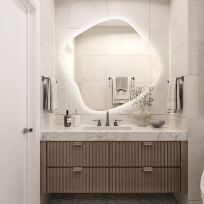 LED spiegel organisch moderner Akzent