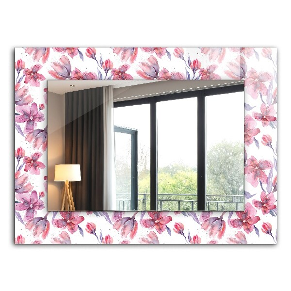 Bedruckter spiegel Bedruckter spiegel Blumen Aquarellmuster